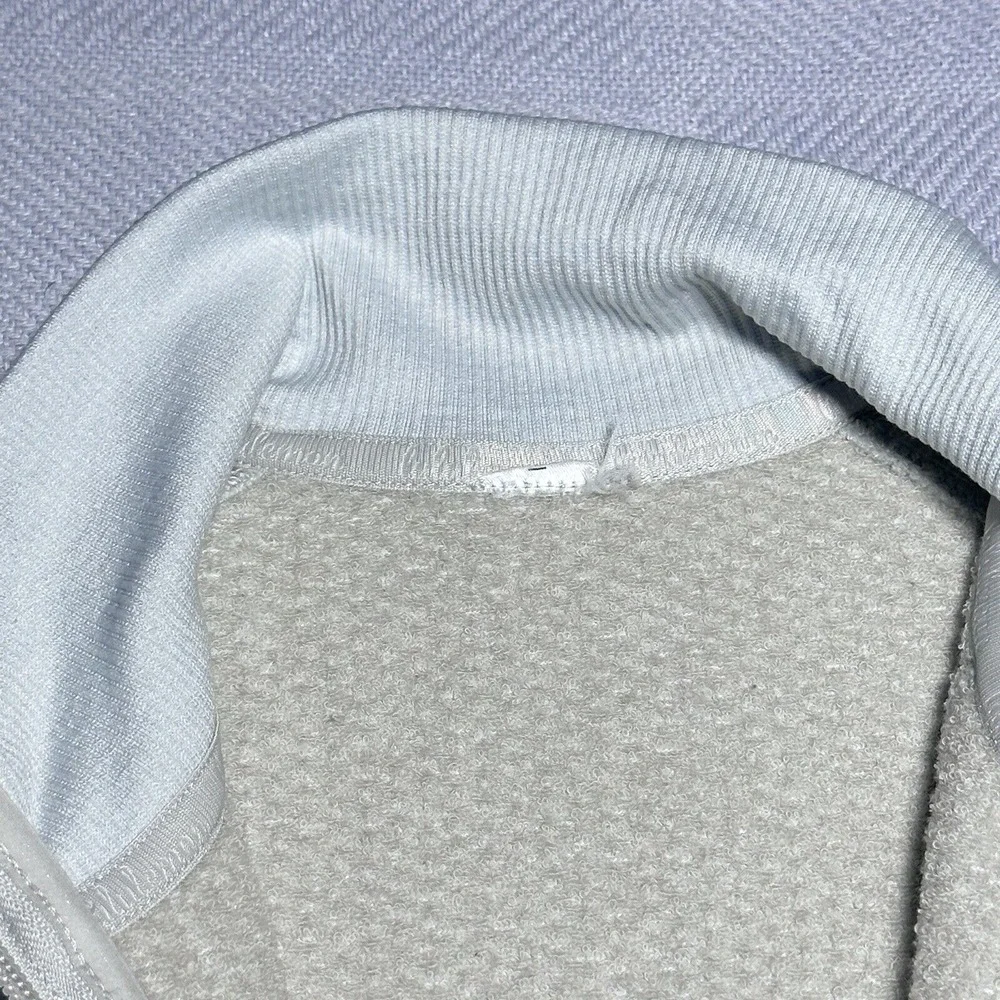 Lululemon Engineered Warmth Half-Zip Light Baby Blue‎ Merino Wool Women's Size 8